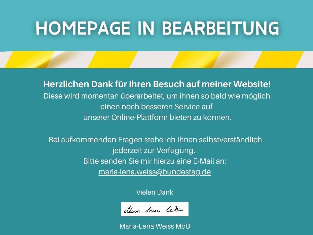 Maria-Lena Weiss MdB - Homepage in Bearbeitung